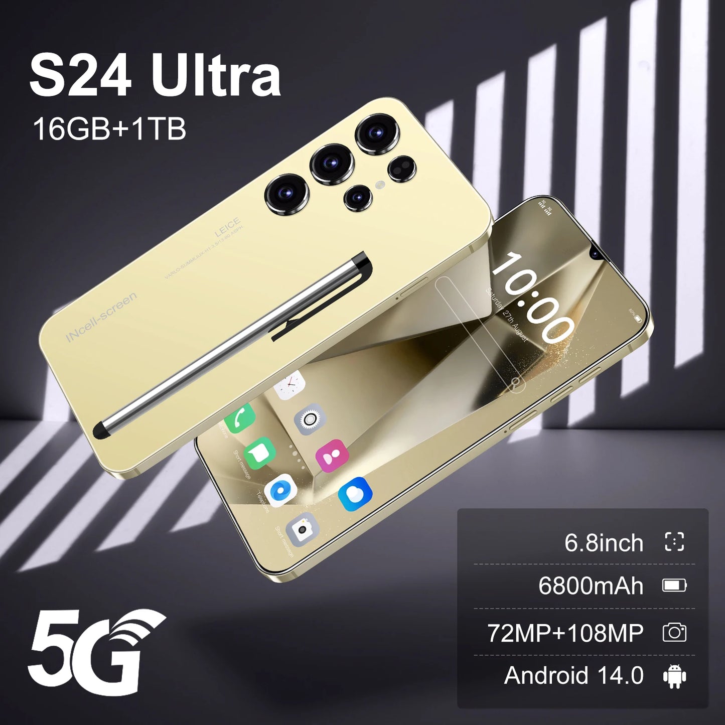 Factory Price Orignal Brand Mobile Phones S24 Ultra 5G Smartphone 1TB Unlocked Android Telephone