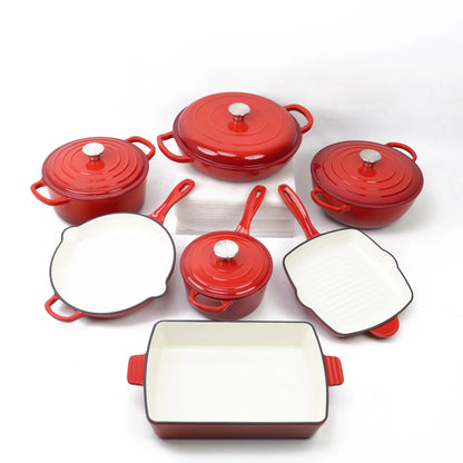 Custom 30CM Minimalist Kitchen Casserole Modern Enameled Cast Iron Pots Pans Induction Dutch Oven Made of Metal