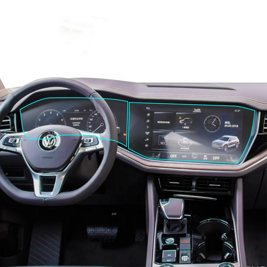 Volkswagen Touareg 2019 2020 Dashboard Panel Digital Cockpit Protector GPS Navigation Screen Tempered Glass Film Display Screen