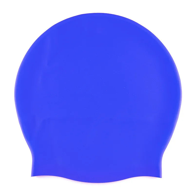 Plus Size Silicone Swim Cap Protective Swimming Caps Training Custom Swim Cap for Long Hair & Braids & Dreadlock
