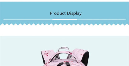 Cherry blossoms elementary school backpack for girls black pink floral bookbag fashion school bags for girls cute flower bookbag