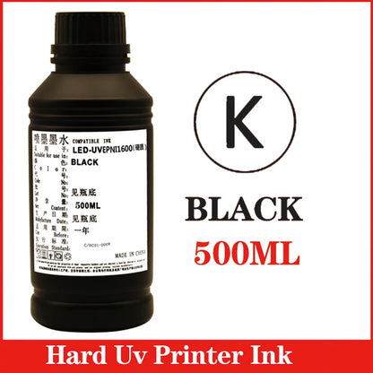 Wholesale UV Ink for Eps I1600 U1 Printhead Uv Flatbed Printer Ink 500ml Bottles LED Uv Ink for Wall Printer Cmykw Eps I1600 Ink