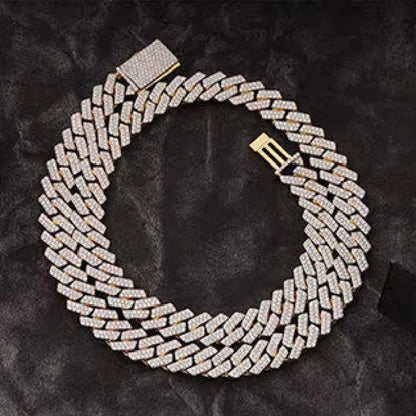 Luxury Miami Cuban Chain 10K 14K Gold Lab Grown VVS Diamond Brilliant Cut Iced Hip Hop Jewelry Necklace Urban Fashion for