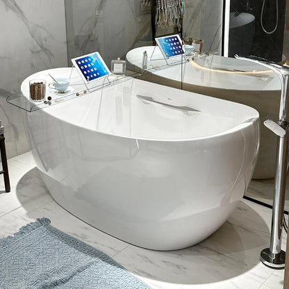2024 Hotel Freestanding Acrylic Bath Tub Solid Surface Outdoor Bathtubs Soaking Baths
