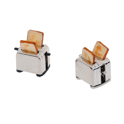 1PC Dollhouse 1/12 Scale Mini Bread Machine Miniature Kitchen Access Toaster Home Decoration Spoon Shovel Cookware Model