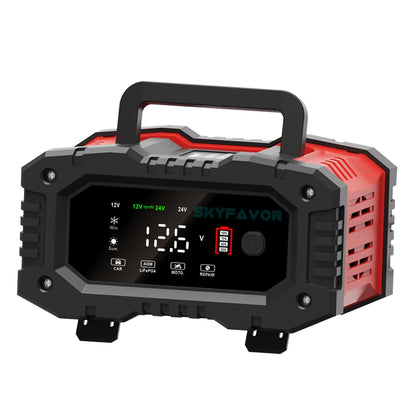 Lifepo4 Lead Acid Car Battery Charger 12V 24V 20A Fast Automatic Gel Agm Maintenance-free Deep Cycle Lead Acid Battery Charger