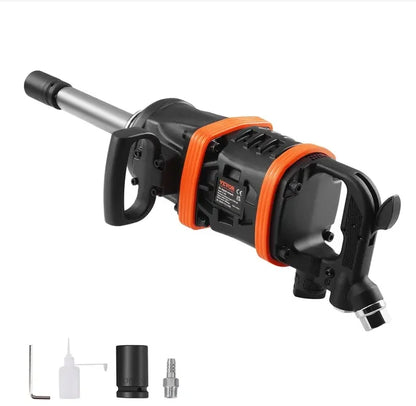 VEVOR 1 Inch Air Impact Wrench, up to 5175 Ft-lbs Beast Reverse Torque Output Pneumatic Impact Gun W/ 8 Inch Extended Anvil