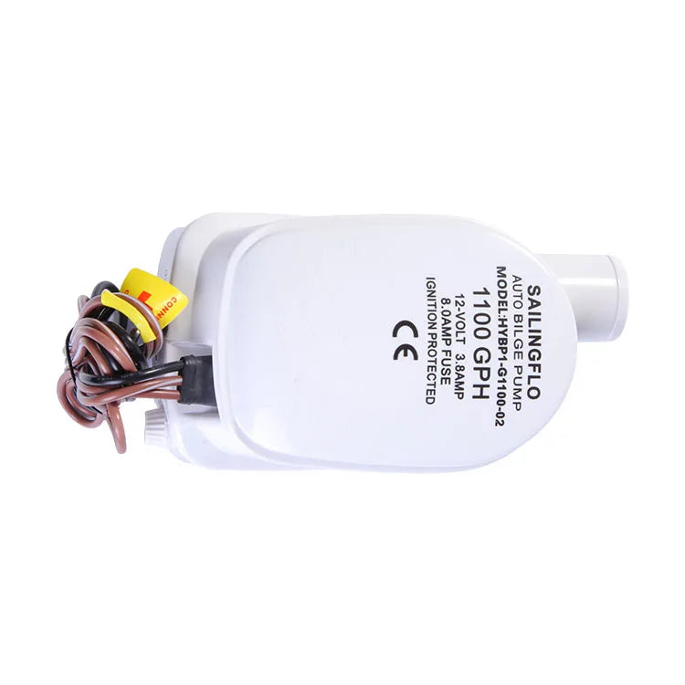 SAILINGFLO Automatic Boat Self-priming Marine RV 1100GPH 12 Volt Anti-Airlock CE Certified Auto Bilge Pump with 2-Year Warranty