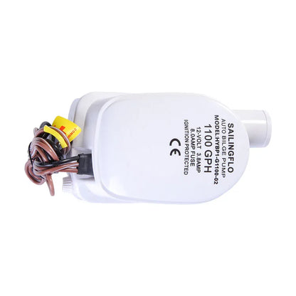 SAILINGFLO Automatic Boat Self-priming Marine RV 1100GPH 12 Volt Anti-Airlock CE Certified Auto Bilge Pump with 2-Year Warranty