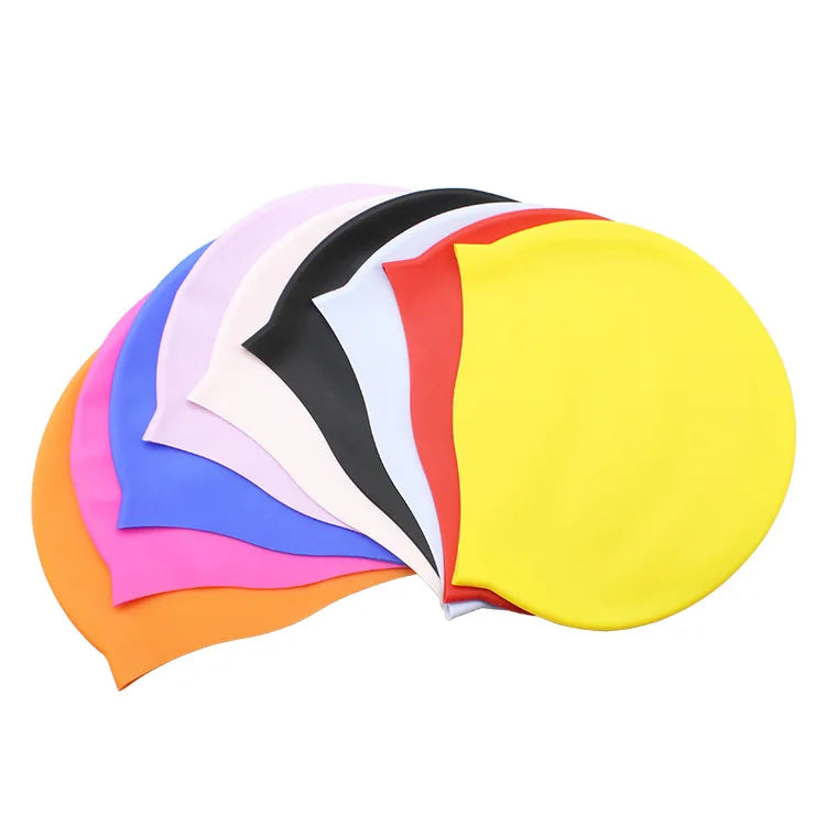 Custom Lightweight Swim Cap Silicone High Elastic Swimming Caps Professional Fitness Swim Cap for Adults and Kids