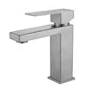 304 Stainless Steel Single Hole Basin Faucets with Ceramic Valve Core Modern Square Design Wall-mounted Bathroom Mixer Taps