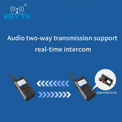 E200-470A17S Long Range Real Time Intercom Mobile Communication Wireless Audio Module USB Interface Test Board Kits With Antenna