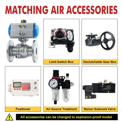 304 Stainless Steel Q611F-16P Pneumatic Three-piece Screw Ball Valve with High Temperature Internal Thread On-Off OEM Supported