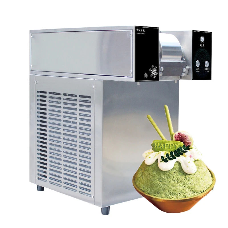 Bingsu Snow Ice Maker Manual Portable Stainless Steel Electric Ice Shaver 5kg/min Eco-Friendly Class Energy Efficient Hotel