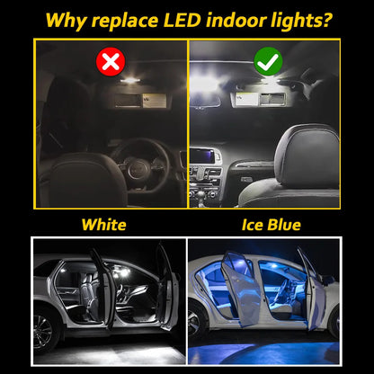 MDNG 9Pcs Canbus Indoor Lamp For MG 5 MG5 2021 2022 Vehicle Bulbs LED Interior Map Dome Trunk Light Kit No Error Car Accessories