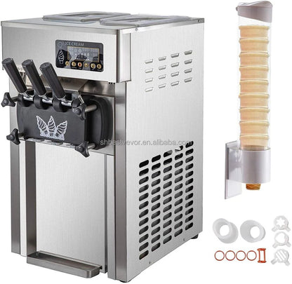 Czech Warehouse Ready Stock New Arrival VEVOR Soft Ice Cream Machine Commercial Countertop Soft Ice Cream Maker