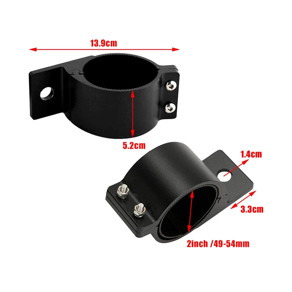 Car 49-81mm Bull Bar LED Driving Fog Lamp Headlight UHF Mount Bracket Clamps SUV 4x4 Truck Off Road Bumper Work Light Bar Holder