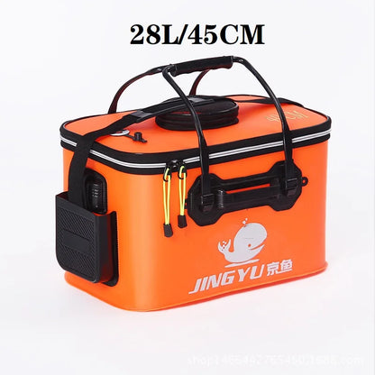 EVA Portable Fishing Bag Folding Thicken Live Fishing Box Tank Bucket Camping Fishing Tackle Fishbox Storage Bag fishing gear