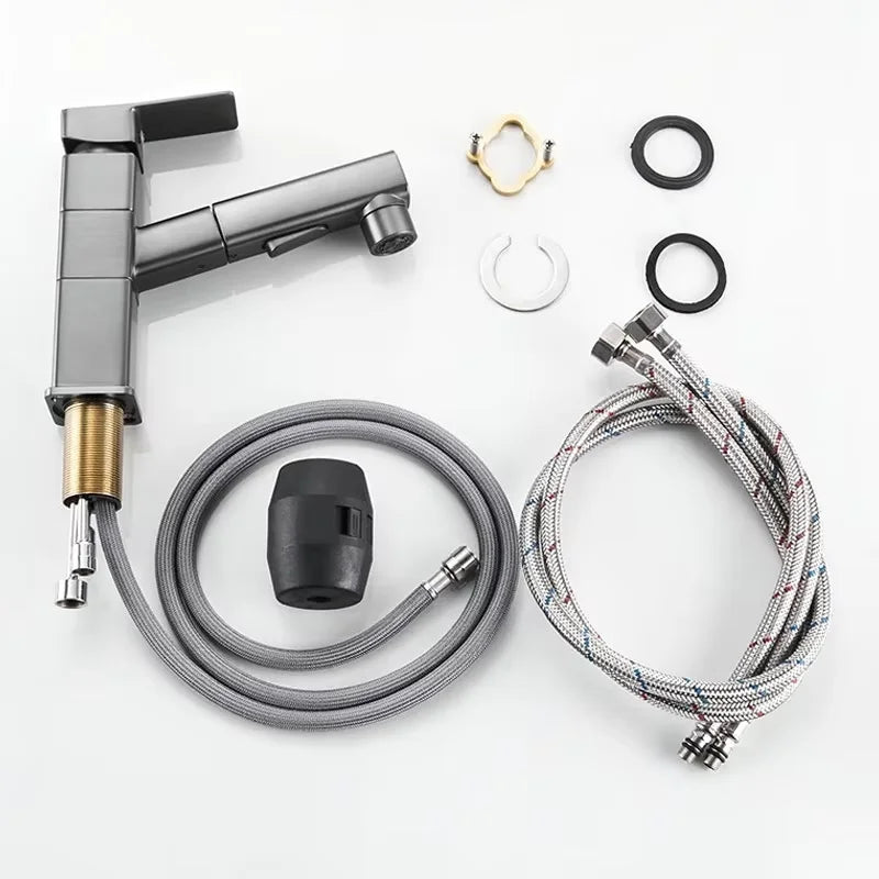 YaoPeng YP-K127 Modern Touchless Ceramic Valve Core Brass Deck Mounted 1-Handle Bathroom Basin Faucet Hot/Cold Water Mixer 306