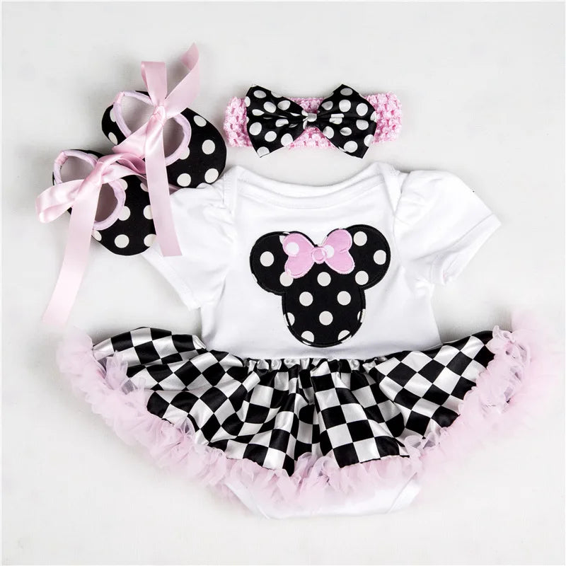 0-2Y 3pcs Girl Baby Summer Suit Novelty Costume Newborn Clothing Sets Bebe Dress Toddler Clothes Party Cosplay Gift 3 6 9 12 18M