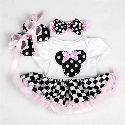0-2Y 3pcs Girl Baby Summer Suit Novelty Costume Newborn Clothing Sets Bebe Dress Toddler Clothes Party Cosplay Gift 3 6 9 12 18M