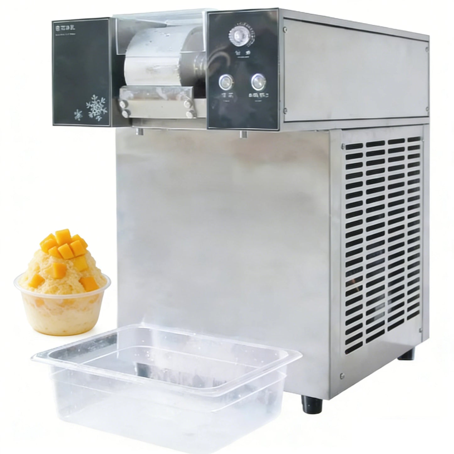 Bingsu Snow Ice Maker Manual Portable Stainless Steel Electric Ice Shaver 5kg/min Eco-Friendly Class Energy Efficient Hotel