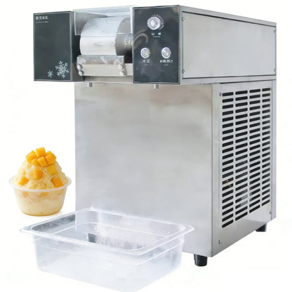 Bingsu Snow Ice Maker Manual Portable Stainless Steel Electric Ice Shaver 5kg/min Eco-Friendly Class Energy Efficient Hotel
