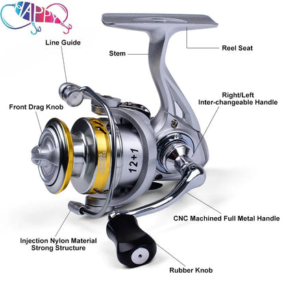 Max Drag 8kg LIGHTWEIGHT Deep spool 800S Metal Spool left right inter-changeable handle Fishing Reel Carp Spinning Fishing Reel