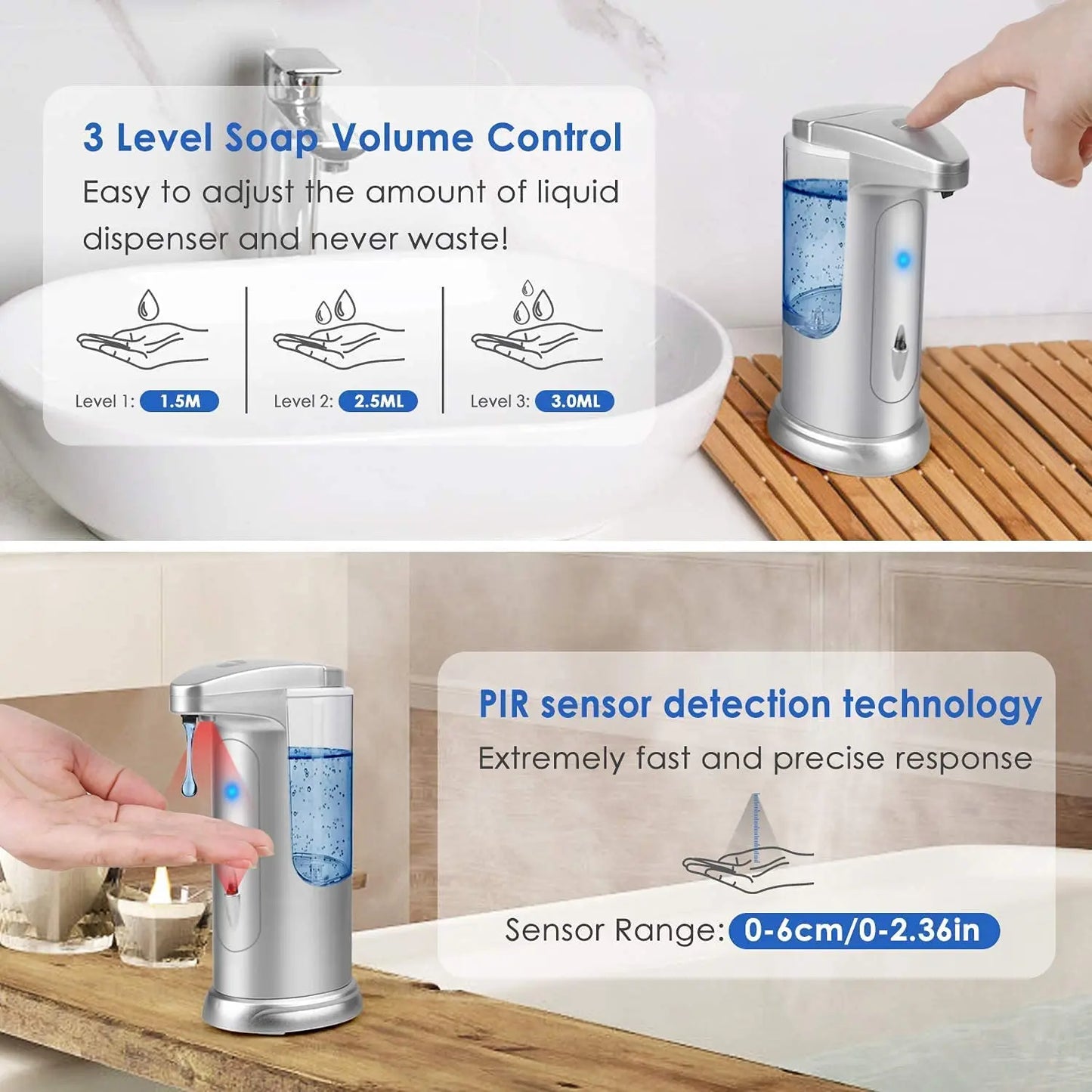 Automatic Soap Dispenser Dish Soap Dispenser Touchless Infrared Motion Sensor Soap Dispenser