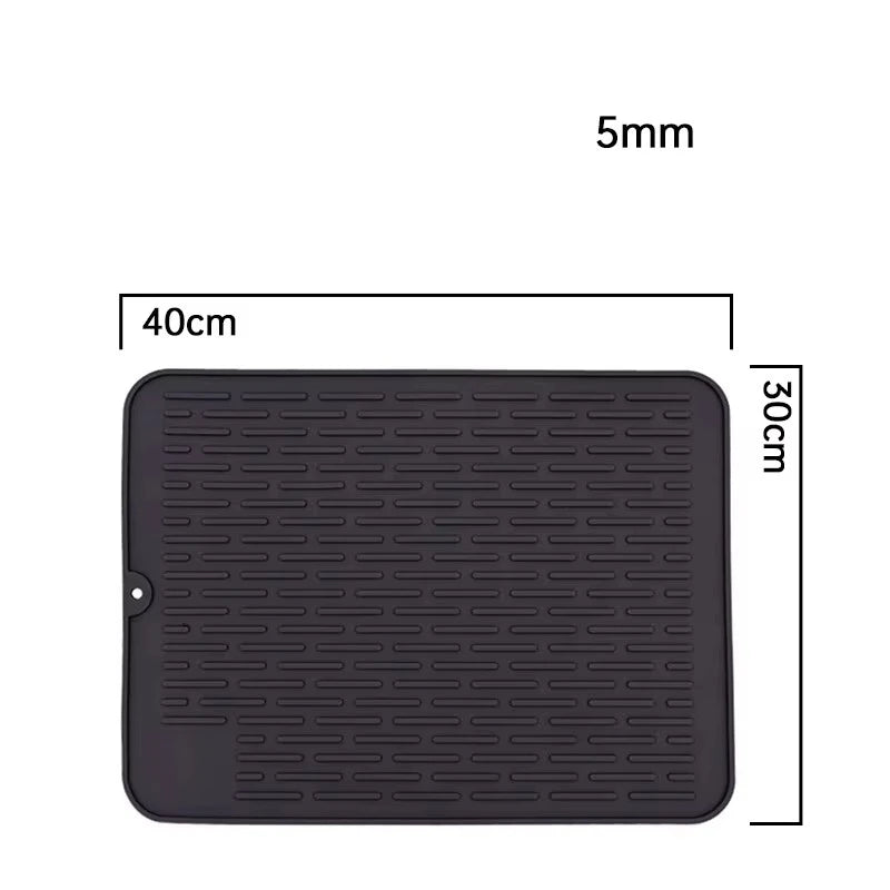 Silicone Dish Quick Bar Drying Dining Table Bath Mat Custom Logo Foldable Kitchen Large Microfiber