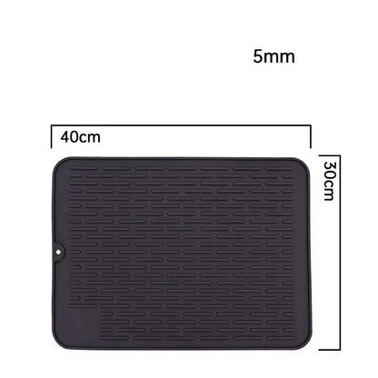 Silicone Dish Quick Bar Drying Dining Table Bath Mat Custom Logo Foldable Kitchen Large Microfiber