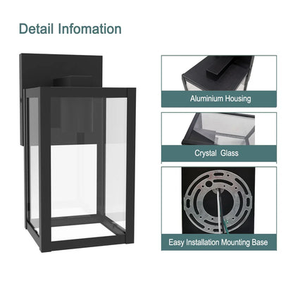 Exterior Wall Lighting 10 Inch E26 E27 Base Waterproof Aluminum Construction USA Warehouse Stock for Home Outdoor Yard