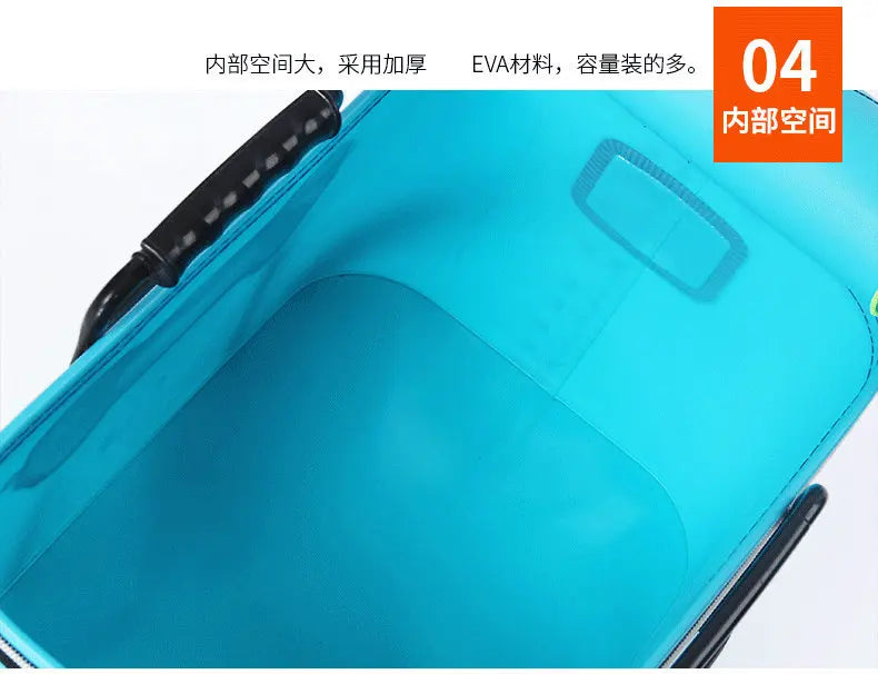 EVA Portable Fishing Bag Folding Thicken Live Fishing Box Tank Bucket Camping Fishing Tackle Fishbox Storage Bag fishing gear