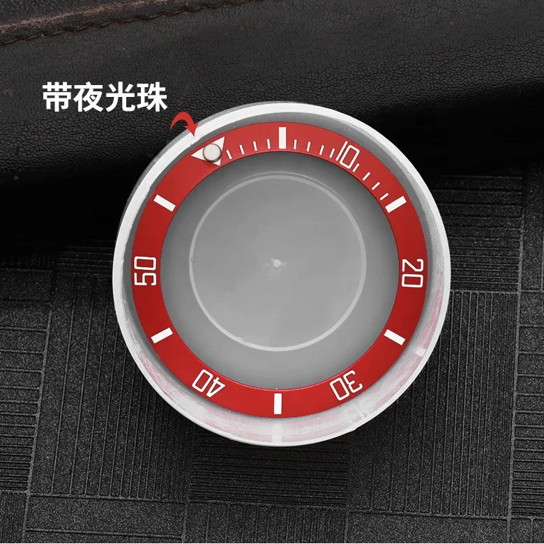 Red Ceramic Bezel for Water Ghost Series Watch Ceramic Bezel Water Ghost Bezel OD 38mm ID 30.7mm