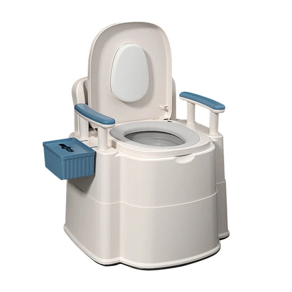 Factory Direct Portable PP Two Piece Toilet Elderly Pregnant Women Square Bowl S-Trap Drainage Outdoor Use Automatic Operation