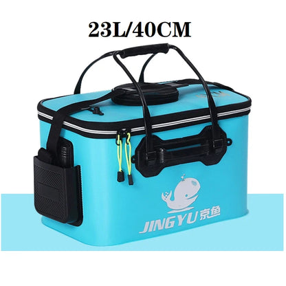 EVA Portable Fishing Bag Folding Thicken Live Fishing Box Tank Bucket Camping Fishing Tackle Fishbox Storage Bag fishing gear