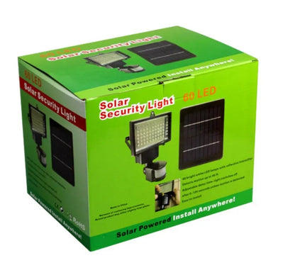 IP65 60 LED Solar Powered Garden Lamp Motion Sensor Security Flood Light 80 Luces Solares Battery Plastic Body Landscape Solares