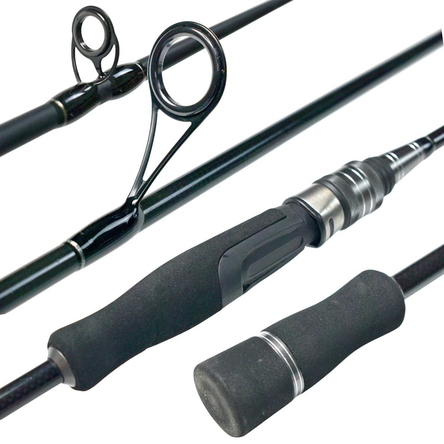 YJTY57 6'6'' Two-Section Seawater Fishing Rod Spinning Casting Rod  for Lake and Stream Fishing
