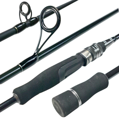 YJTY57 6'6'' Two-Section Seawater Fishing Rod Spinning Casting Rod  for Lake and Stream Fishing