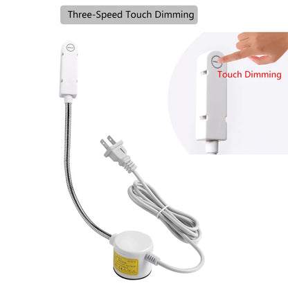 Dimmable Sewing Machine LED Lights Flexible Work Lamp Industrial Lighting Magnetic Sewing Light 20/30LEDs for Drill Press Lathe