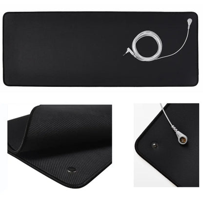 Eco-friendly 15FT Anti-Slip Grounding Mat Conductive Keyboard with Straight Cord Edge Earthing Leather Rubber Mat Safety Product