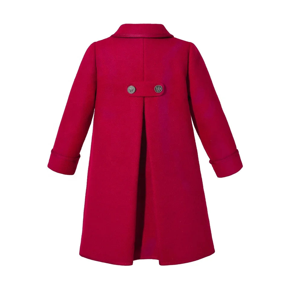 Pettigirl new Popular Solid Color Red Warm Children Girls' Jackets & Coats Latest and Stylish 1BAG=1PCS