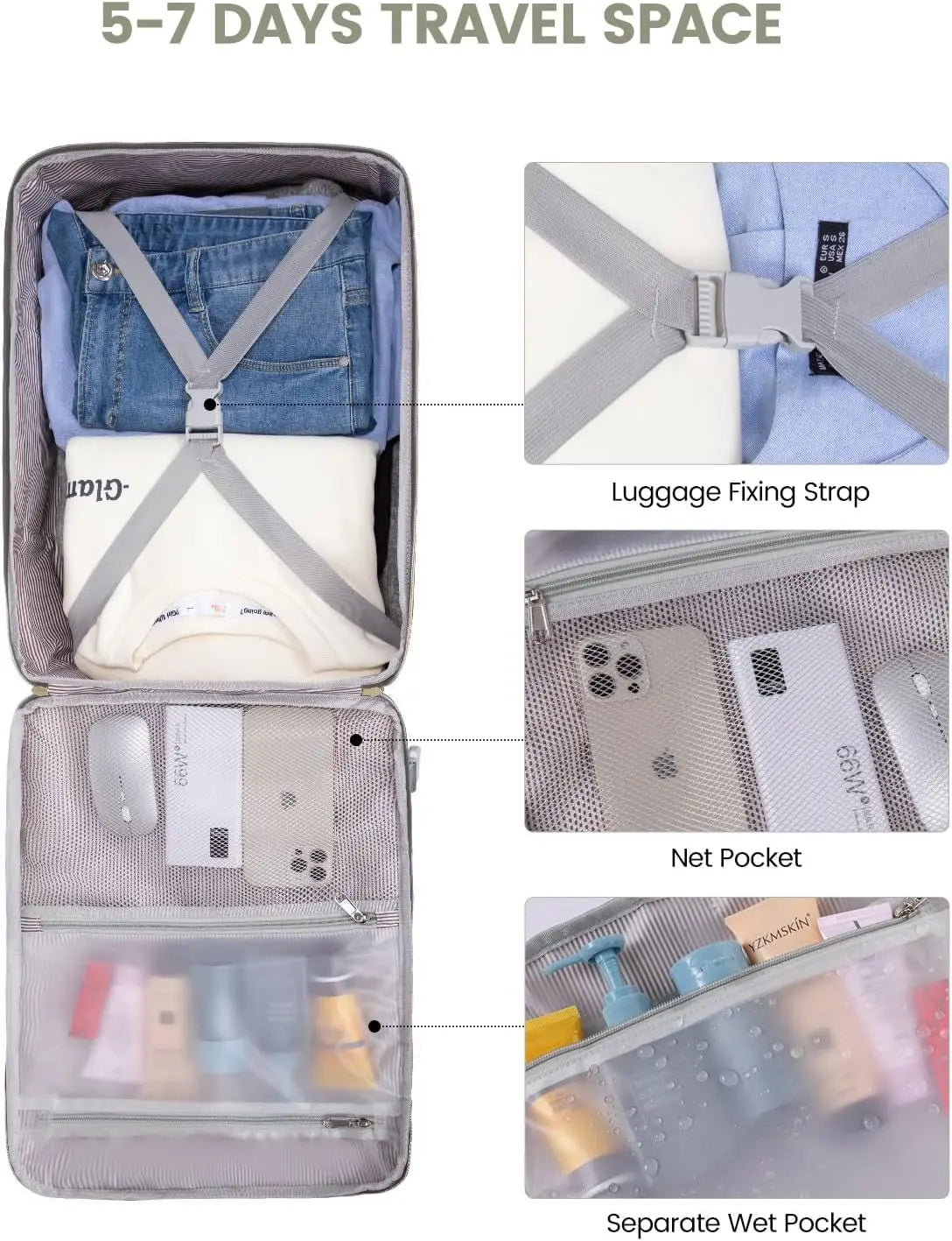 Cross-Border Color-Block Multi-Piece Set Oxford Waterproof Backpack Large Capacity for Business Trip Carry-On Luggage Laptop