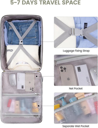 Cross-Border Color-Block Multi-Piece Set Oxford Waterproof Backpack Large Capacity for Business Trip Carry-On Luggage Laptop