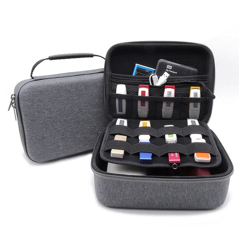 GHKJOK 3.5 inch Large HDD USB Flash Drive external hard disk case Cable Organizer Bag Carry Case usb flash disk GH1603