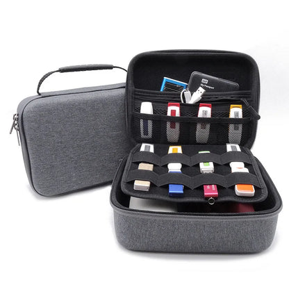 GHKJOK 3.5 inch Large HDD USB Flash Drive external hard disk case Cable Organizer Bag Carry Case usb flash disk GH1603