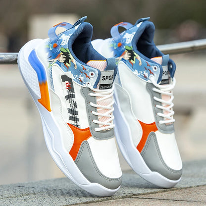 Y 39-44 Men's high-top skateboards, new soft-soled non-slip versatile athleisure running shoes