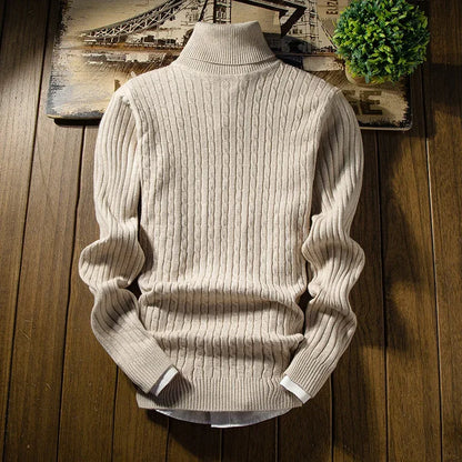 2023 Winter High Neck Thick Warm Sweater Men Turtleneck Brand Mens Sweaters Slim Fit Pullover Men Knitwear Male Double Collar3Xl