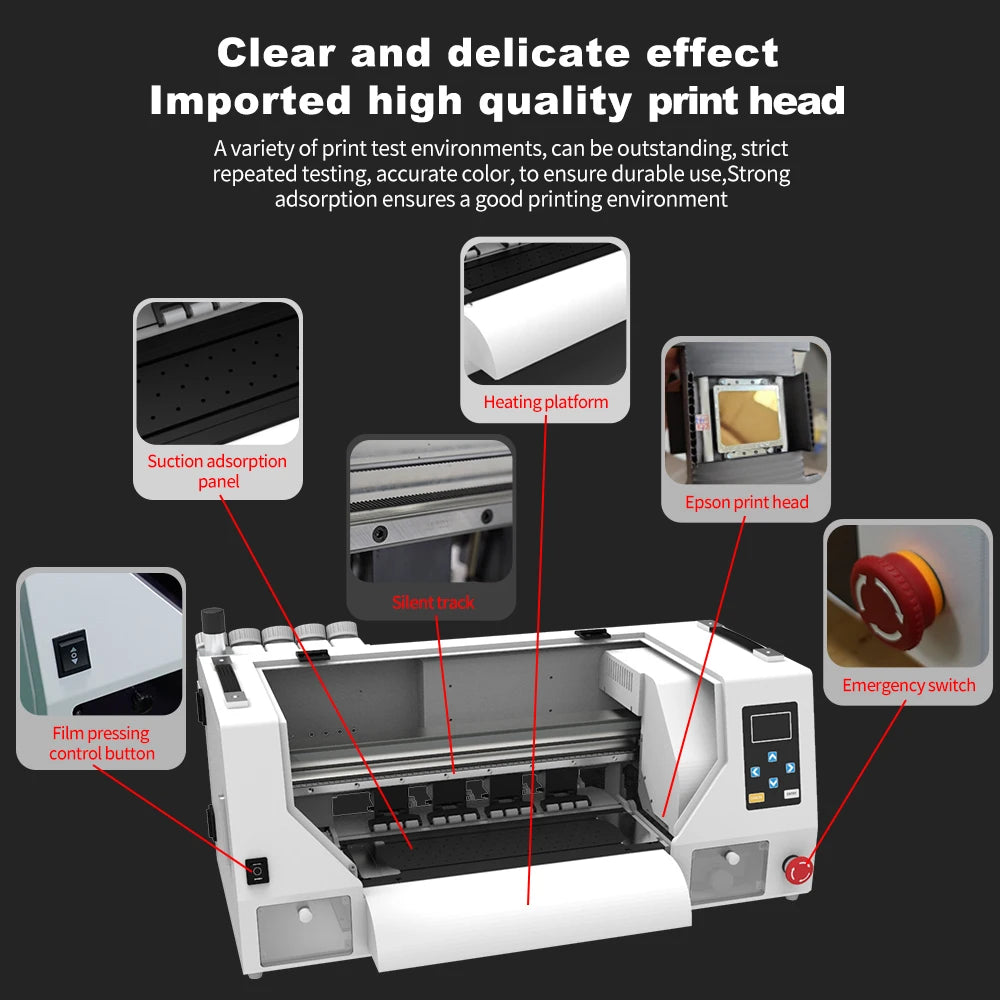 KECAI Automatic Impresora Heat Transfer Printing Machine A3 30cm XP600 Double Print Head 12 Inch DTF Printer for Small Business