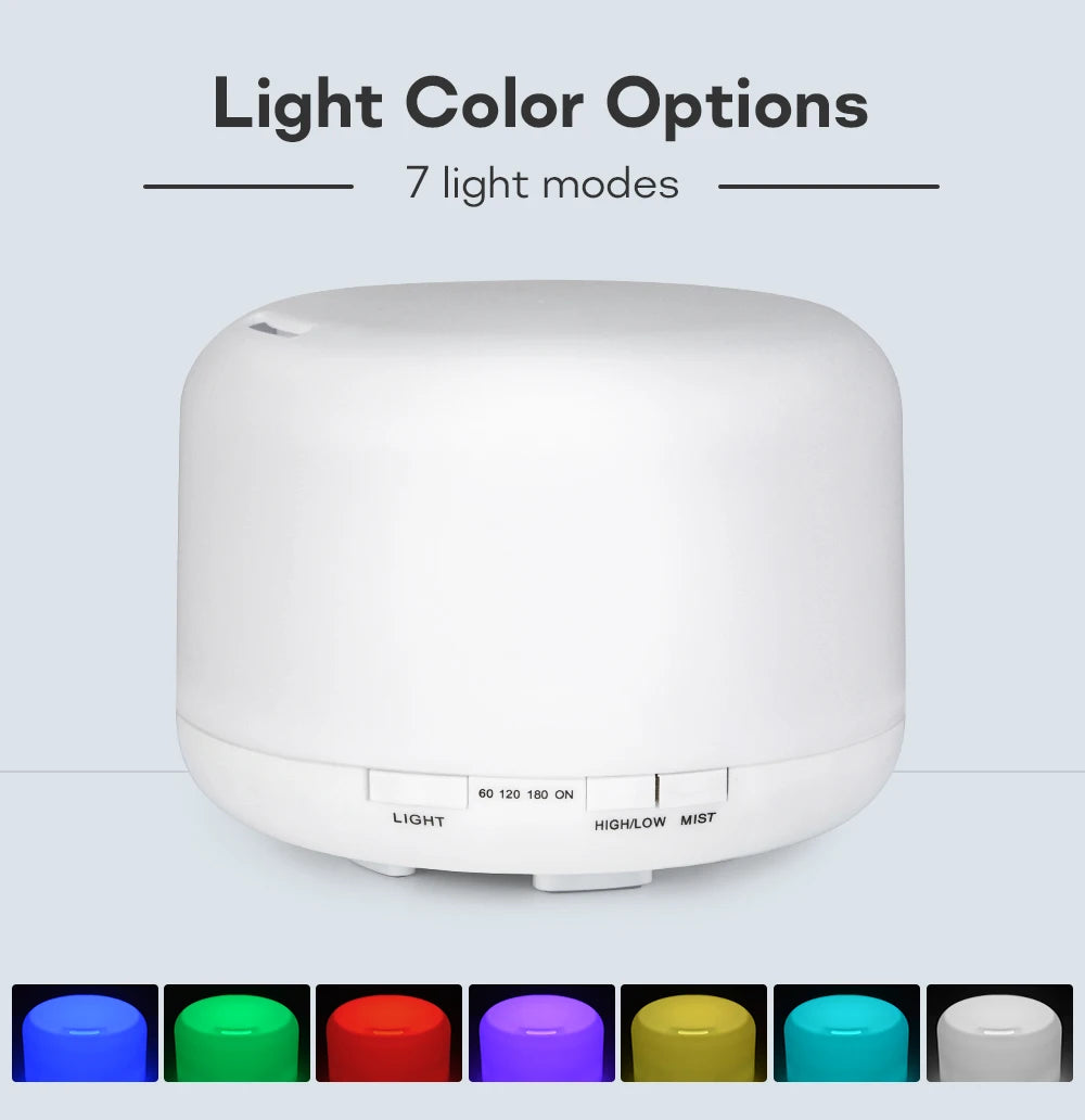 Air Humidifier Essential Oil Diffuser 300ML 500ML 1000ML With Lights Remote Control Ultrasound Electric Aromatherapy Diffuser